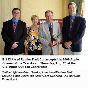Washington’s Bill Zirkle Honored As 2009 Apple Grower Of The Year