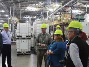 Tom Kroll inside Nufarm's facility