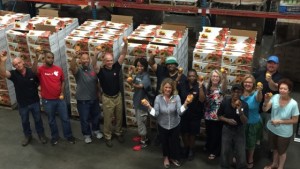 Titan Farms And Grocer Donate More 34,000 Pounds Of Peaches To Food Bank