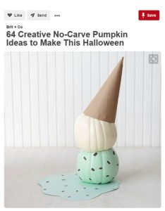 Ice Cream Cone Pumpkins