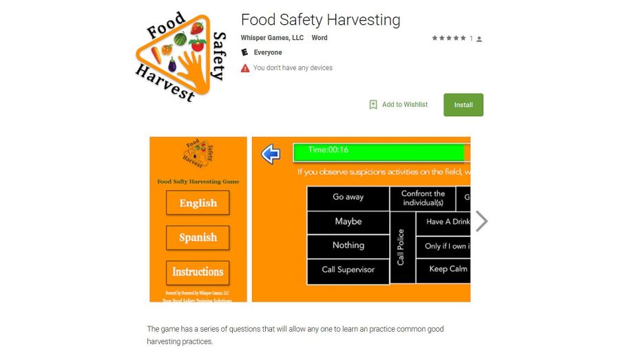 Food Safety Harvesting from Whisper Games