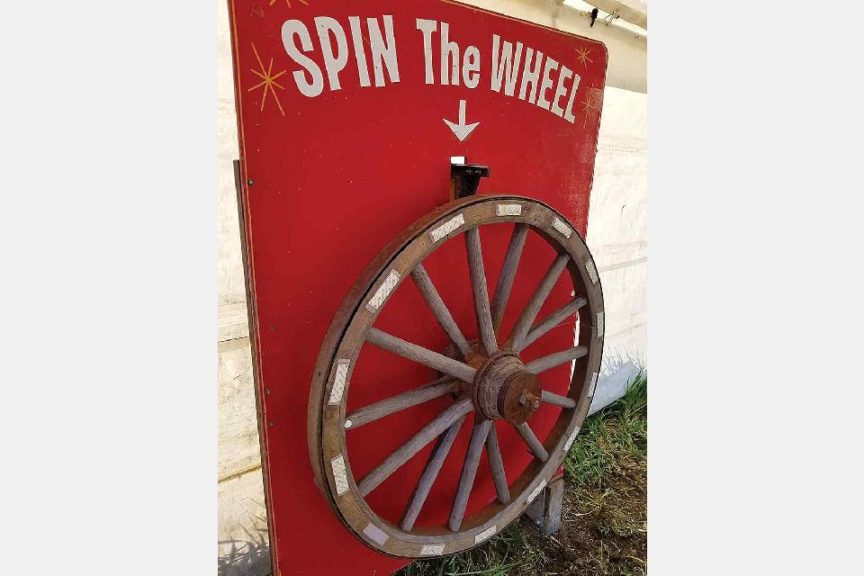 Have fun with a DIY spin wheel featuring prizes for free concession or retail items during specified time intervals throughout the weekend.