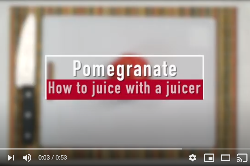 Video Category: Pomegranate -- How to Juice With a Juicer